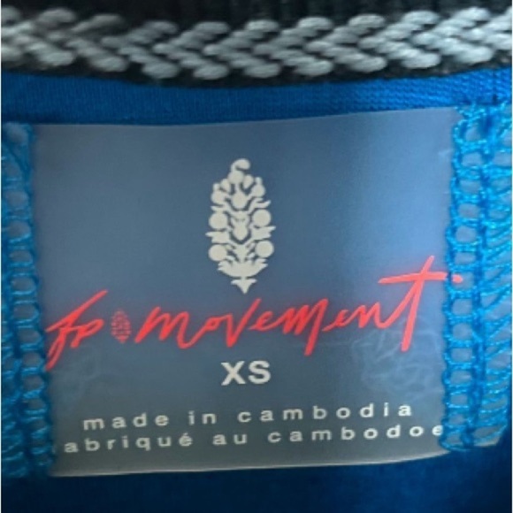 Free People jacket xs NEW Colorful Fleece Blue Green popover - Picture 4 of 4